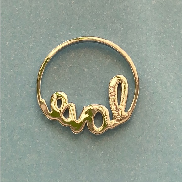 Origami Owl LARGE SILVER LOVE window plate - Picture 2 of 4